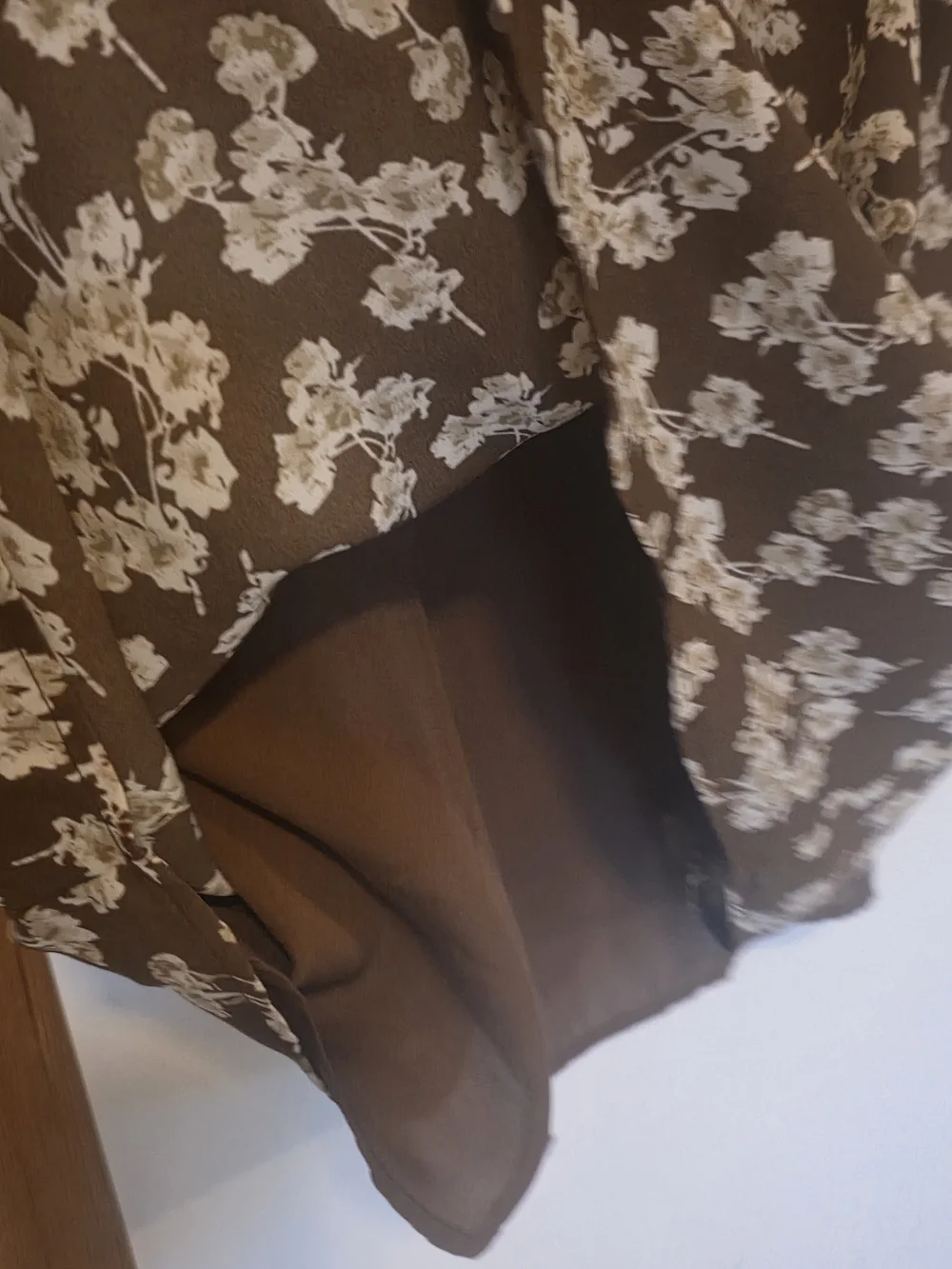 Eclipse Brown & Cream Floral Satin Cami - Picture 3 of 5